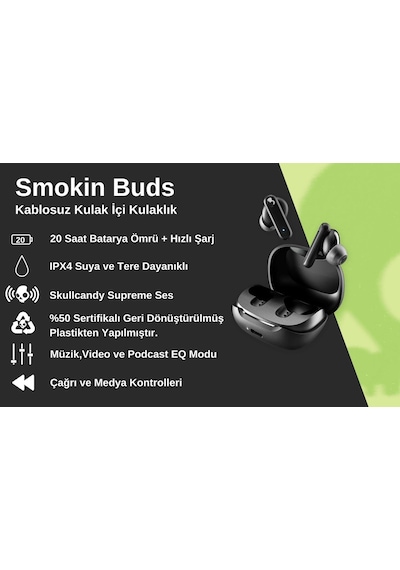 Skullcandy S2TAW-S951 Smokin Buds Tws Kemik Kablosuz Kulak İçi Kulaklık