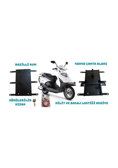 Kuba Vn 50 Pro Kızaklı Kurye Paket Çanta Demiri