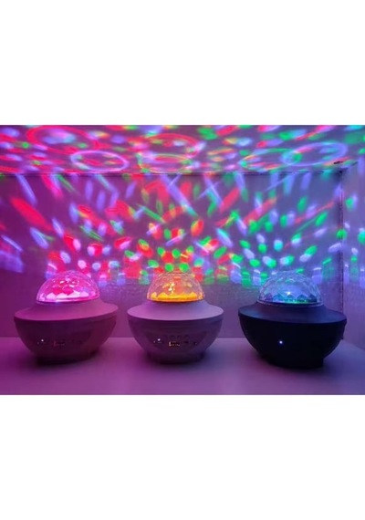 Xy-918 Bluetoothlu Hoparlör Mp3 Usb Dönen Işıklı Disko Topu
