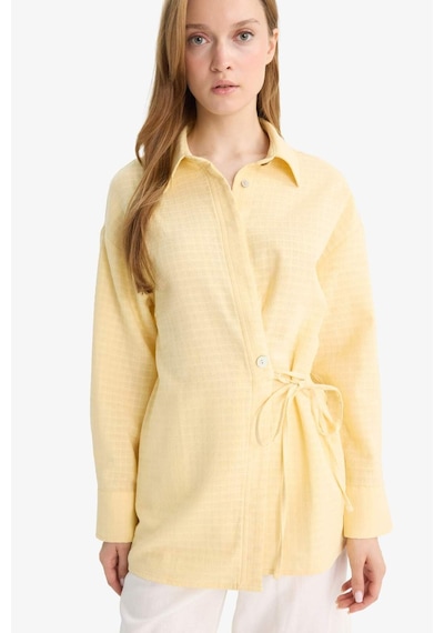 Defacto Relax Fit Müslin Uzun Kollu Tunik F1477ax25auyl513 Sarı