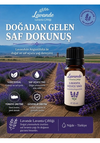 Lavande Lavanta Çiftliği Lavanta Yağı L.Angustifolia RollOn 10 ML
