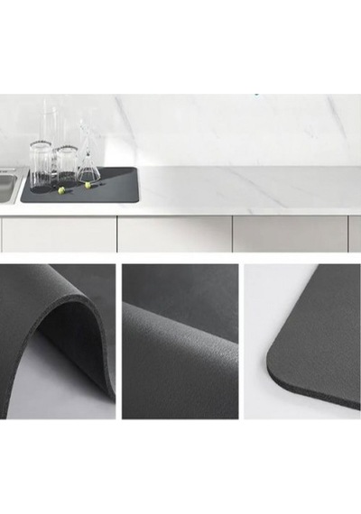 Mutfak Tezgah Üstü Su Emici Mat 35x45 Cm Plastik Çok Renkli Diğer