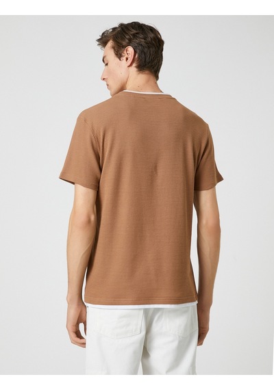 Koton Basic Dokuma Tişört Bisiklet Yaka Kısa Kollu Dar Kesim Kahverengi 3Sam10070Hk 3Sam10070Hk517 Kahverengi Koton Basic Dokuma Tişört Bisiklet Yaka Kısa Kollu Dar Kesim Kahverengi 3Sam10070Hk 3Sam10070Hk517 Kahverengi