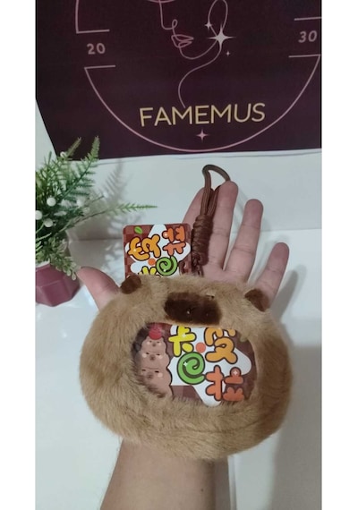 Lüsk Kaliteli Caypara Peluş Cüzdan Anahtarlık 12 Cm