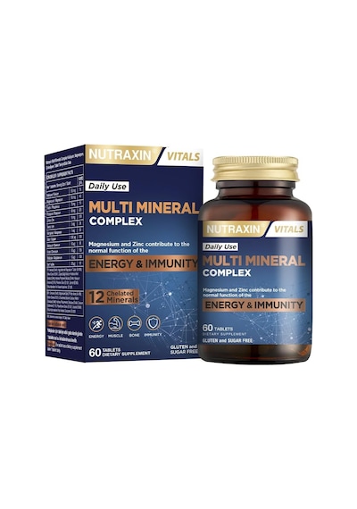Multi Mineral Complex 12 Mineral İçeren Takviye Vegan 60 Tablet Kalsiyum, Magnezyum, Çinko, Demir Ve Daha Fazlası