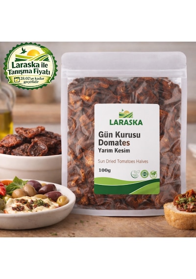 Güneşte Kurutulmuş Domates Yarım Kesim 100g Sun Dried Tomatoes Halves 100 G