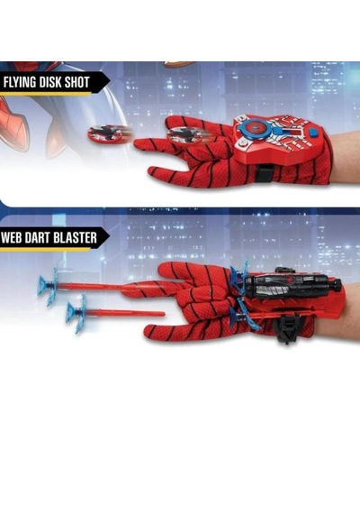 17 Cm Örümcek Adam Ve Vantuzlu/ok Atma Özellikli Eldiven Spider-Man