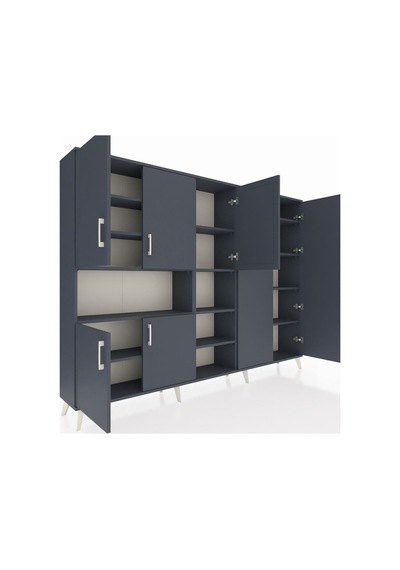 Arges Dolap 13 Raflı 7 Kapaklı 220x30x163 Antrasit-antrasit Antrasit-antrasit Arges Dolap 13 Raflı 7 Kapaklı 220x30x163 Antrasit-antrasit Antrasit-antrasit