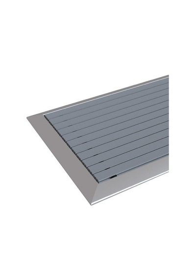 Arfen Kauçuk Üst Yüzeyli Alüminyum Gri Paspas 50 X 80 Cm