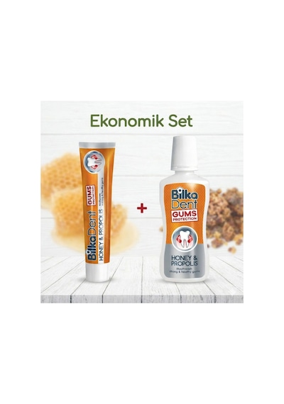 Bilkadent Honey & Propolis Ağız Bakım Seti Bal Ve Propolis Özlü Diş Macunu Ve Ağız Gargarası