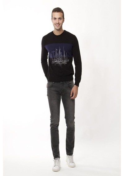 Yeni Zegna Erkek Siyah Triko (469833070) Beyaz