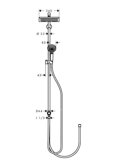 Hansgrohe Crometta E 240 1 Jet Duş Kolonu Ecosmart Reno Krom
