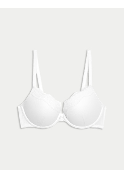 Marks & Spencer Jasmine Dantelli Push Up Sütyen Beyaz