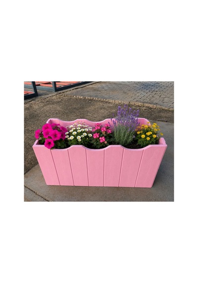 Ahşap Çiçeklik Çit Çok Renkli - 877967654 Çok Renkli