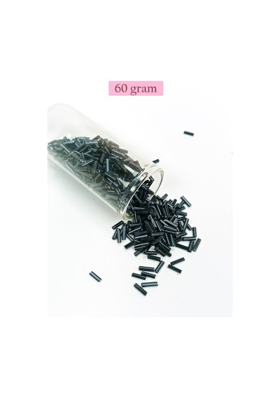 Uzun Boru Kesme Boncuk Çap 2mm Uzunluk 10 Mm - 60 Gram - Koyu Yeşil - Bnc266