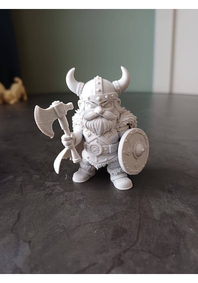 Mini Baltalı Ve Kalkanlı Viking Savaşçısı Figürü - Dekoratif Masaüstü Biblo