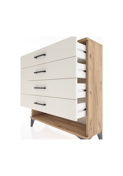Arges Şifonyer 4 Çekmeceli 88x30x96 Çam-aytaşı Çam