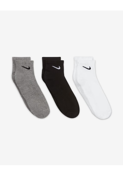 Nike Sx7667-964 Everyday Cushioned Bilek Antrenman Çorapları 3 Çift Cok Renklı