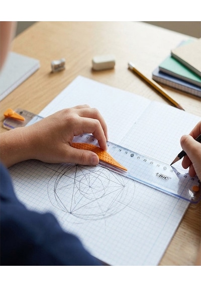 Dayanıklı Açı Ölçer 12 Cm 1 Adet Plastik İletki Şeffaf Geometri Matematik Çizim Ölçme Seti Okul Ders