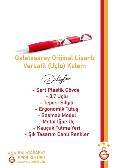 Galatasaray Versatil Uçlu Kalem 0.7 Ahşap Kutulu