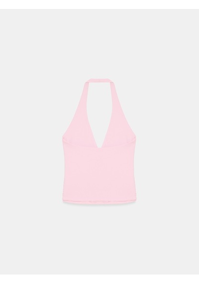 Dilvin 21268 Halter Top-toz Pembe