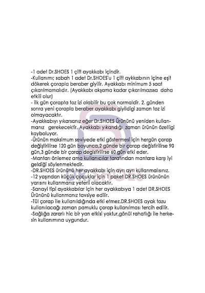 Dr. Shoes 120 Gün Etkili  Ayakkabı Koku Giderici Toz 15 G 5 Adet