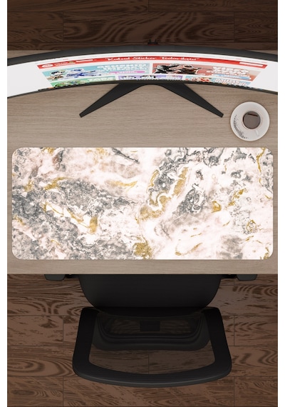 Traverten Kaymaz Dikişli Kauçuk Oyuncu Mousepad V5 - 70x30 Xl Gaming Mouse Pad Fare Altlığı