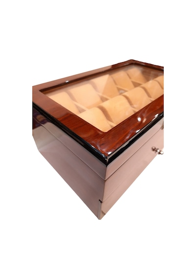 Saat Kutusu Özel Üretim Maun 24'lü Çekmeceli