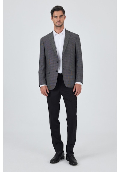 İmza Siyah Mono Yaka Bez Ayağı Tam Astar Esnek 4 Drop Comfort Fit Classic Ceket 1002250157 Siyah