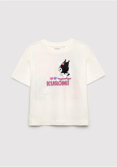 Mavi - Kuromi Baskılı Ekru Tişört 7610456-70057