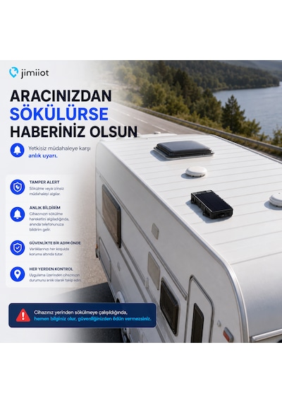 Jimiiot Jimi Iot Ll303 Solar Enerjili 4g Gps Varlık Takip Cihazı 10.000 Mah, Ip67, Karavan, Tekne, Treyler Ve İş Makinesi Takip