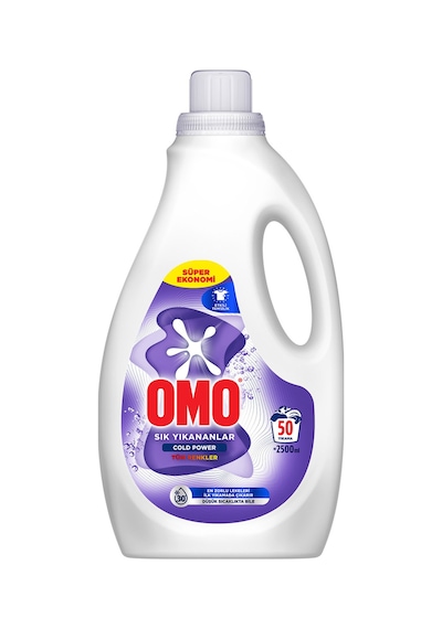 Omo Cold Power Sık Yıkananlar Tüm Renkler İçin Sıvı Çamaşır Deterjanı 2.5 L 4 Adet 2'li Set