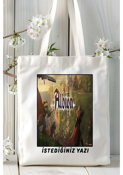 Art Hediye Albion Oyun Baskılı Omuz Çanta Kişiye Özel Model 4 Çok Renkli