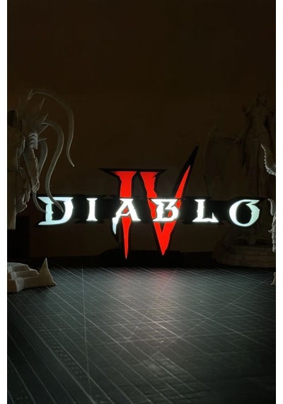 Diablo Iv Tasarımlı Gece Lambası Çok Renkli