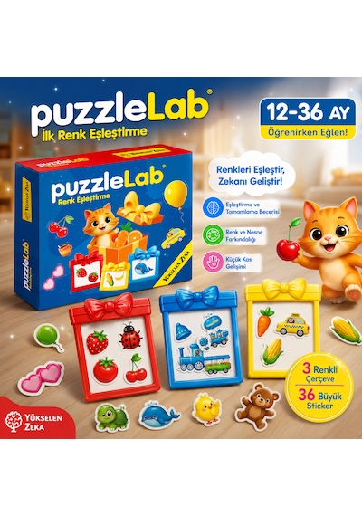 Puzzlelab İlk Renk Eşleştirme Oyunu 12-36 Ay