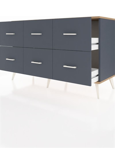 Kronos Konsol 6 Çekmeceli 132x59x83 Antrasit-çam/antrasit Çam/antrasit Kronos Konsol 6 Çekmeceli 132x59x83 Antrasit-çam/antrasit Çam/antrasit