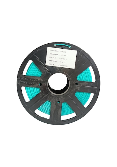 TPU FLEX ESNEK FİLAMENT 92A STANDART SERTLİK - TURKUAZ