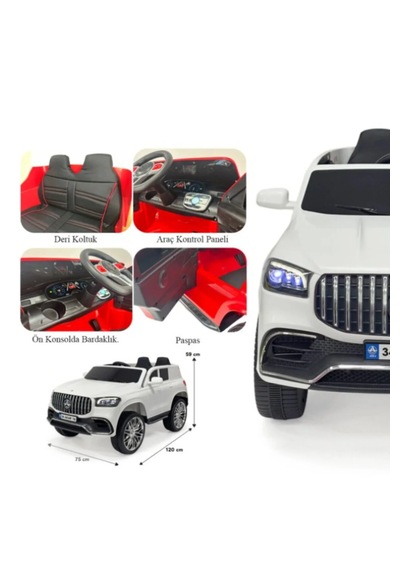Miracle 12v Uzaktan Kumandalı Akülü Araba Suv Model Çocuk Arabası Beyaz