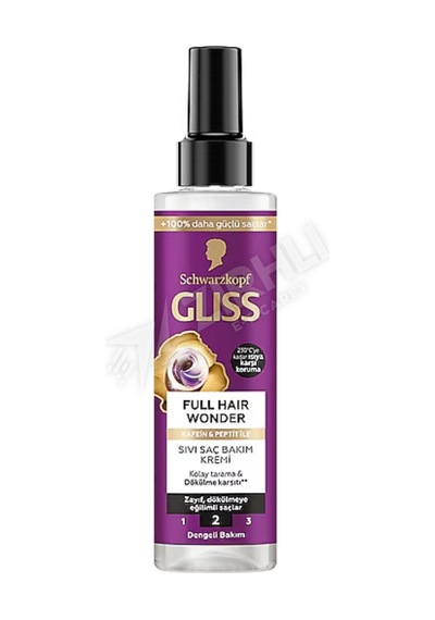2 Adet Gliss Full Hair Wonder Dökülme Karşıtı Sıvı Saç Kremi 200 Ml