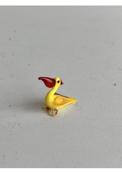 El Yapımı Mini Murano Cam Ördek Biblo A151-08