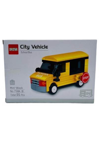 Asya Oyuncak Asya C7770-758a Dıplay Kt. Brıcks Okul Otobüsü