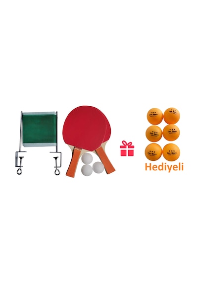 Masa Tenis Seti Pinpon Seti 2 Raket 3 Top File Takma Aparatları