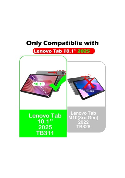 Lenovo Tab Tb311fu Zaek0030tr Uyumlu 360 Dönerli Tablet Kılıfı + Kalem Arka Kapak