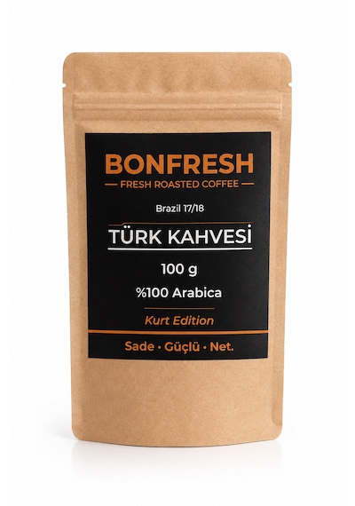 Bonfresh Türk Kahvesi -brazil 17/18 -%100 Arabica-100gr İnce Öğütülmüş
