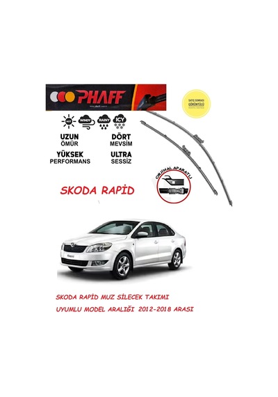 Skoda Rapid Ön Muz Silecektakımı 2013 Model Araca Özel Aparat