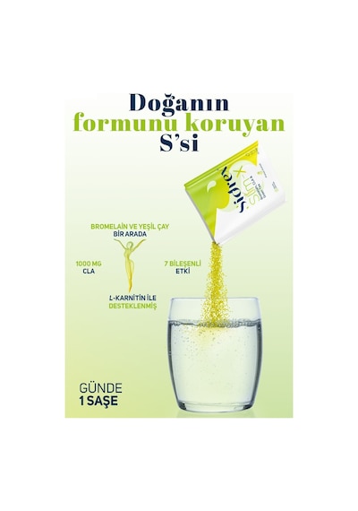 Sidrex Slm-x Bromelain Cla ve Yeşil Çay Eki İçeren Takviye Edici Gıda 30 Saşe