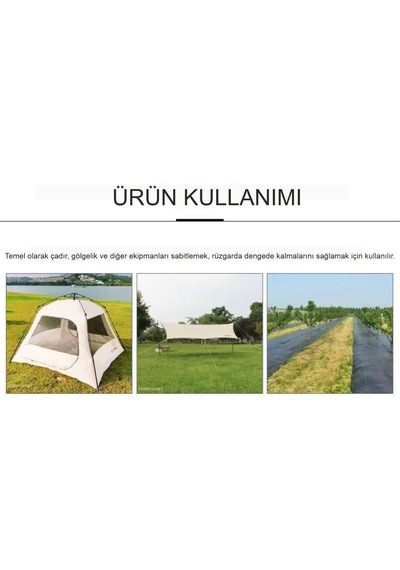 Crea.eco U-tipi Çadır Kazığı , Bahçe Örtüsü Sabitleme Kazığı 15 Cm 20 Ad 4 Mm Kalın Galvanizli Paslanmaz Tel Açık Gri