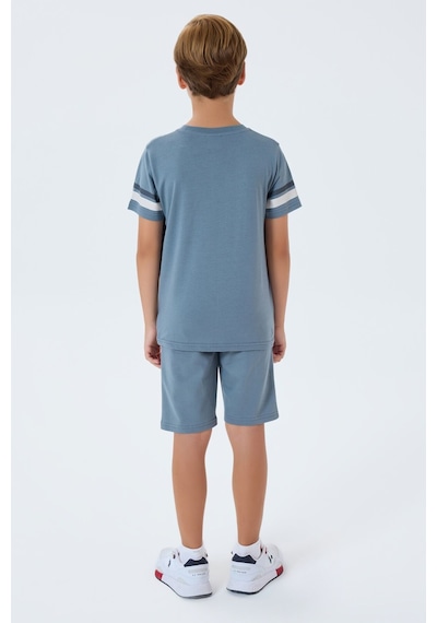 U.s. Polo Assn. Erkek Çocuk Gri Bermuda Takım Us2409-c-v1 Gri
