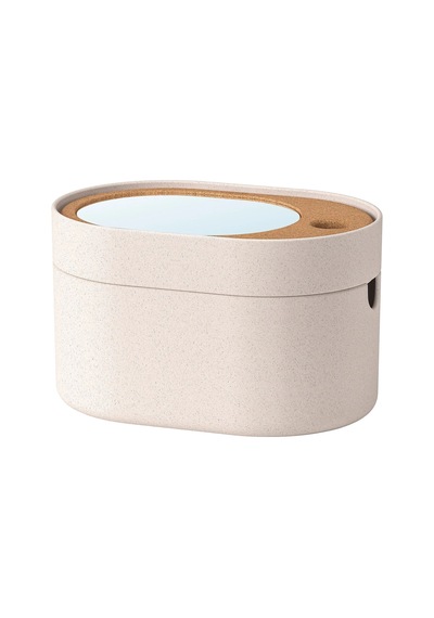 Ikea Saxborga Aynalı Düzenleyici Kutu Seti 4'lü 17 X 24 X 14 Cm Bej - Kahverengi