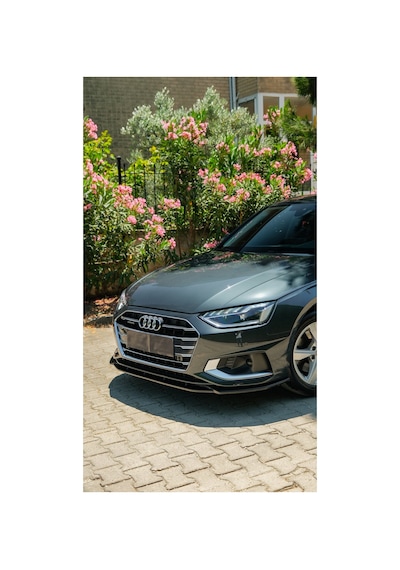 Audi A4 Ön Lip 2019-2024 Standart / Advanced / Business Uyumlu Parlak Siyah Ön Tampon Eki